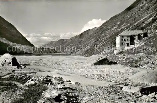 AK / Ansichtskarte Saastal Das Hotel Mattmark am Monte Moro Pass Saastal