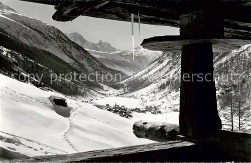 AK / Ansichtskarte Taesch_VS mit Breithorn und Kl Matterhorn 