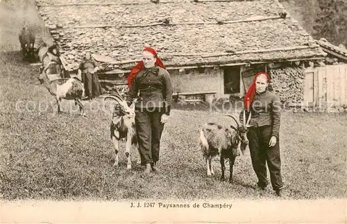 AK / Ansichtskarte Champery_VS Paysannes de Champery 