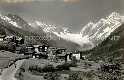 AK / Ansichtskarte Wiler_Loetschental_VS mit Loetschenluecke Sattelhorn Schinhorn 