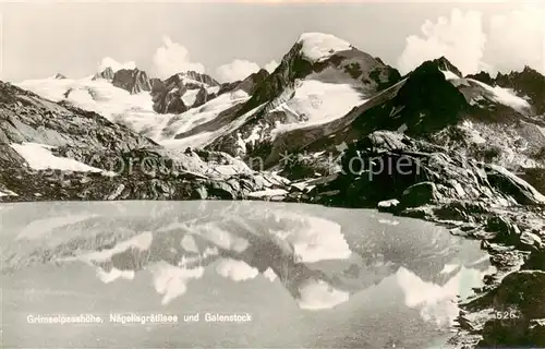 AK / Ansichtskarte Grimsel_Passhoehe Naegelisgraetlisee und Galenstock Grimsel Passhoehe