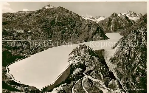 AK / Ansichtskarte Grimselsee_BE Panorama mit Hospiz Grimselsee BE