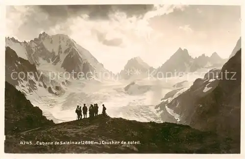 AK / Ansichtskarte Cabane_de_Saleinaz_2696m_VS Coucher de soleil 