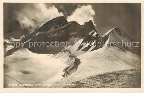 AK / Ansichtskarte Jungfrau_BE Blick vom Jungfraujoch Plateau Jungfrau BE