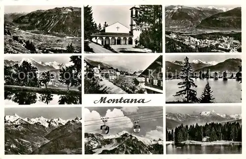 AK / Ansichtskarte Montana_VS Panorama Teilansichten Seilbahn Montana_VS
