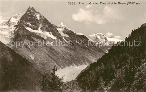 AK / Ansichtskarte Zinal_VS Glacier Durand et le Besso Zinal_VS