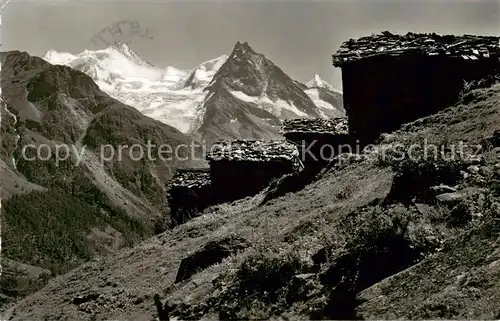 AK / Ansichtskarte Zinal_VS Rothorn Besso Gabelhorn Zinal_VS