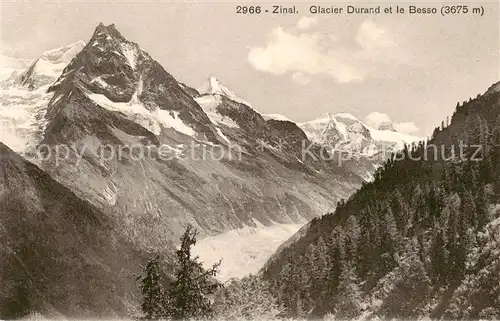 AK / Ansichtskarte Zinal_VS Glacier Durand et le Besso Zinal_VS