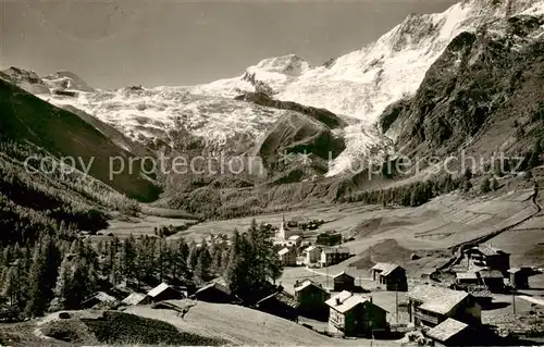 AK / Ansichtskarte Saas Fee_VS Allalinhorn Alphubel Taeschhorn Feegletscher 