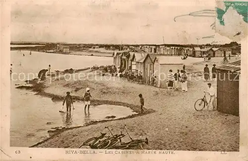 AK / Ansichtskarte Riva Bella__Ouistreham_14_Normandie Les Cabines a maree haute 