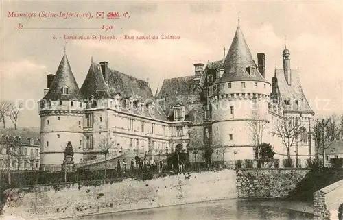 AK / Ansichtskarte Mesnieres en Bray_76 Institution St Joseph Etat actues de Chateau 