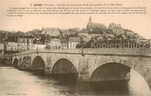 AK / Ansichtskarte Joigny_89_Yonne La Pont en amont pris de la rive gauche et la Ville Haute 