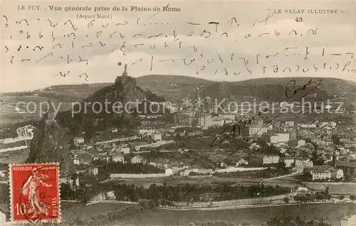 AK / Ansichtskarte Le_Puy__en Velay_43_Haute Loire Vue generale prise de la Plaine de Rome 