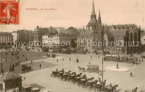 AK / Ansichtskarte Roubaix_59_Nord La Grand Place 