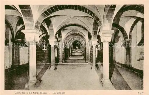 AK / Ansichtskarte Strasbourg_67_Alsace Cathedrale de Strasbourg La Crypte 