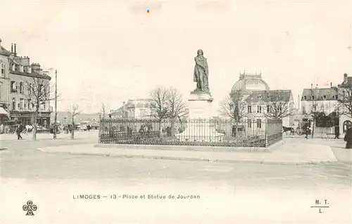 AK / Ansichtskarte Limoges_87 Place et Statue de Jourdan 