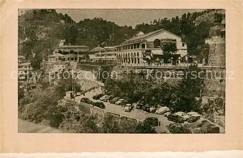AK / Ansichtskarte 73827177 Mussoorie General view of Library Bazar inclucing Bus Stands Mussoorie