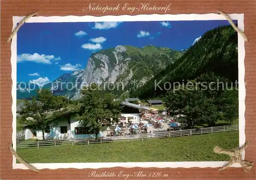 AK / Ansichtskarte 73827248 Hinterriss_Tirol_AT Sonnenterrasse der Rasthuette Eng Alm 