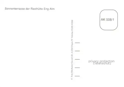 AK / Ansichtskarte  Hinterriss_Tirol_AT Sonnenterrasse der Rasthuette Eng Alm 