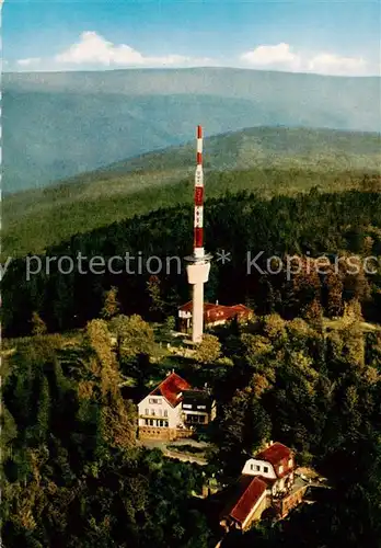 AK / Ansichtskarte  Koenigstuhl_Heidelberg mit Bergbahnstation und Hotel Restaurant Koenigstuhl und Fernsehturm Koenigstuhl_Heidelberg