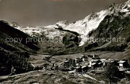 AK / Ansichtskarte Saas Fee_VS Allalinhorn Alphubel Taeschhorn Dom 
