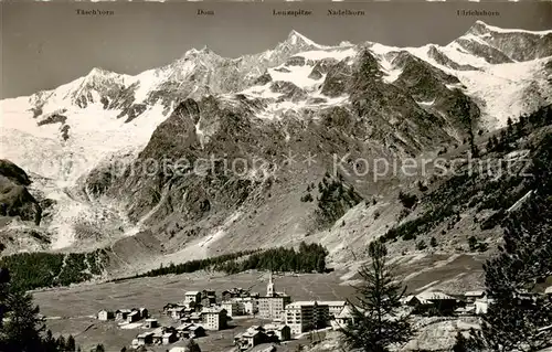 AK / Ansichtskarte Saas Fee_VS Feegletscher Hohbalengletscher 