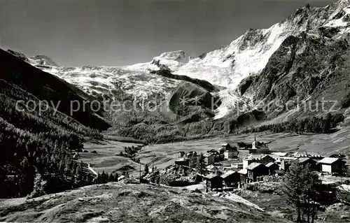 AK / Ansichtskarte Saas Fee_VS Allalinhorn Alphubel Taeschhorn Dom 