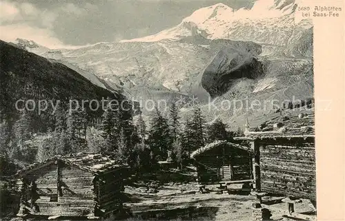 AK / Ansichtskarte Saas Fee_VS Panorama mit Alphuetten 