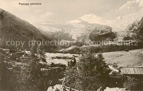 AK / Ansichtskarte Saas Fee_VS Panorama mit Alphuetten 