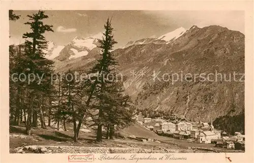 AK / Ansichtskarte Saas Fee_VS Fletschhorn Laquinhorn et Weissmies 