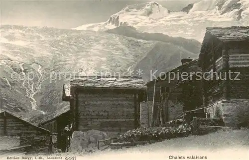 AK / Ansichtskarte Saas Fee_VS Chalets valaisans 