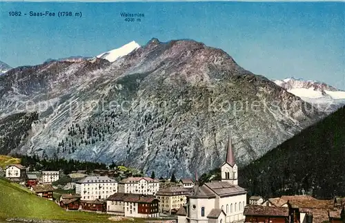 AK / Ansichtskarte Saas Fee_VS mit Weissmies 