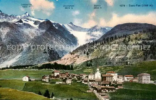 AK / Ansichtskarte Saas Fee_VS Lenzspitze Ulrichshorn Balfrin 