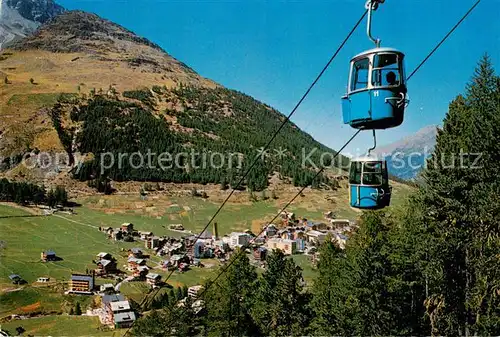 AK / Ansichtskarte Saas Fee_VS Gondelbahn nach Plattjen 