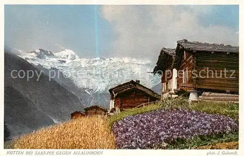AK / Ansichtskarte Saas Fee_VS Alphuetten mit Allalinhorn 