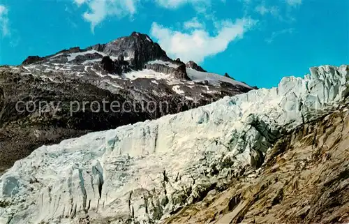 AK / Ansichtskarte Rhonegletscher_Glacier_du_Rhone_VS mit Naegelisgrat 