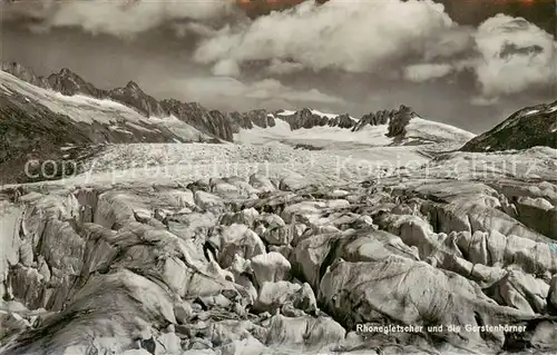 AK / Ansichtskarte Rhonegletscher_Glacier_du_Rhone_VS und die Gerstenhoerner 