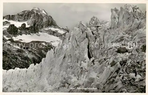 AK / Ansichtskarte Rhonegletscher_Glacier_du_Rhone_VS mit Eisgrotte 