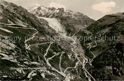 AK / Ansichtskarte Rhonegletscher_Glacier_du_Rhone_VS Grimsel Furka Rhonegletscher 