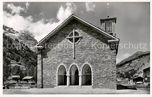 AK / Ansichtskarte Saas Grund_VS Kirche 