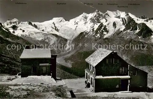 AK / Ansichtskarte Weissmieshuette_2726m_Saastal_VS Panorama 