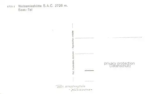 AK / Ansichtskarte Weissmieshuette_2726m_Saastal_VS Panorama 