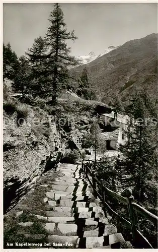 AK / Ansichtskarte Saas Fee_VS Am Kapellenweg 