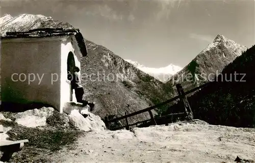 AK / Ansichtskarte Saas Fee_VS Kapellenweg Almagelhorn 