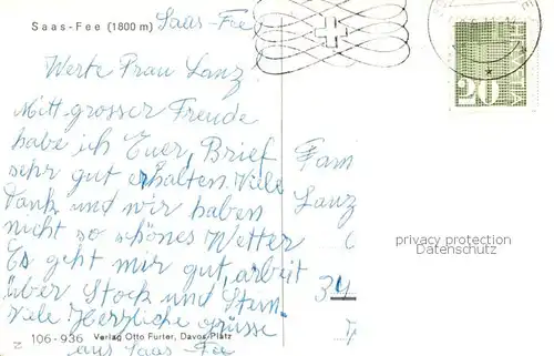 AK / Ansichtskarte Saas Fee_VS Panorama 