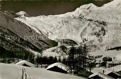 AK / Ansichtskarte Saas Fee_VS Allalinhorn Alphubel Feegletscher 