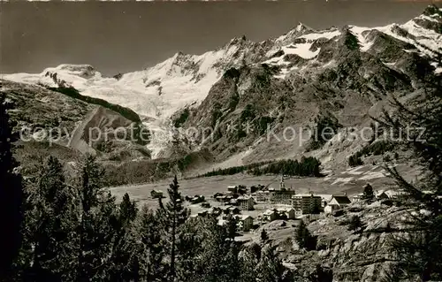 AK / Ansichtskarte Saas Fee_VS Panorama Alphubel Taeschhorn Dom Lenzspitze Nadelhorn Walliser Alpen 