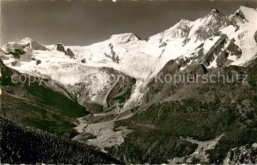 AK / Ansichtskarte Saas Fee_VS Panorama Walliser Alpen 