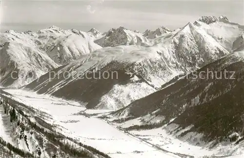 AK / Ansichtskarte Goms_VS Panorama mit Obergestelen und Ulrichen Walliser Alpen Goms_VS