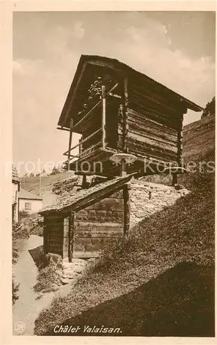 AK / Ansichtskarte Valais_Wallis_Kanton Walliser Chalet Valais_Wallis_Kanton